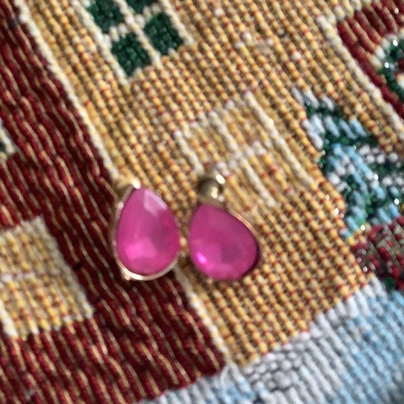 Necklace & earring set pink purple gold stud earrings pretty set - Picture 6 of 10